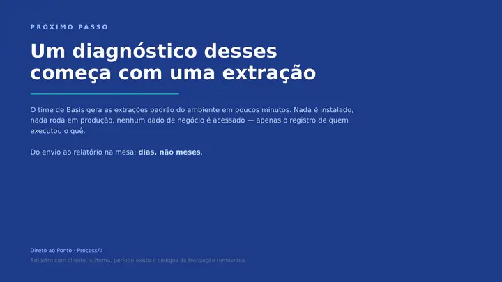 Página 13 do diagnóstico: Começa com uma extração